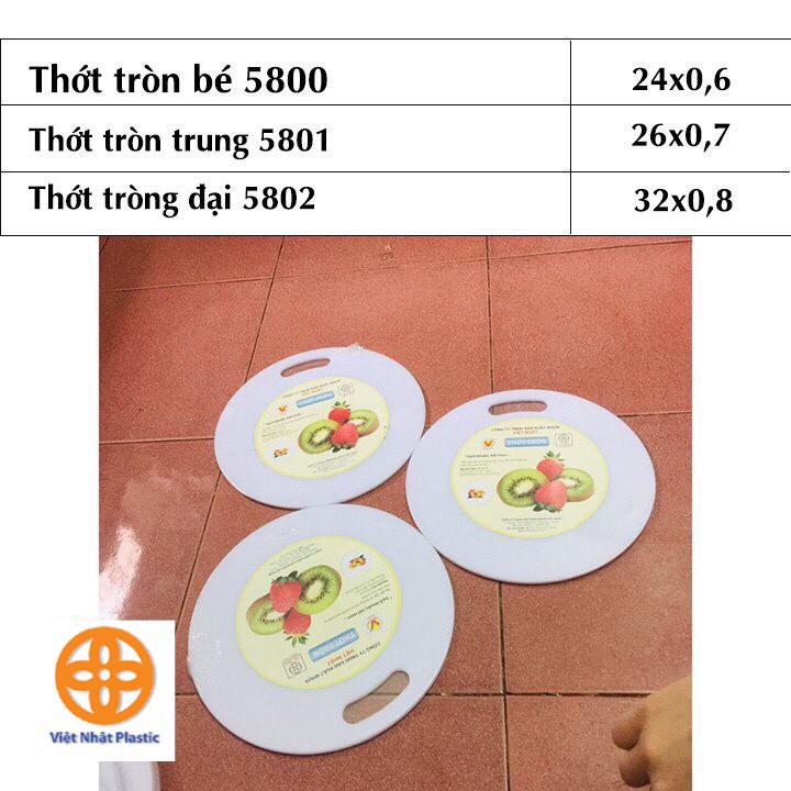 Thớt Nhựa Tròn Việt Nhật đủ size bền đẹp