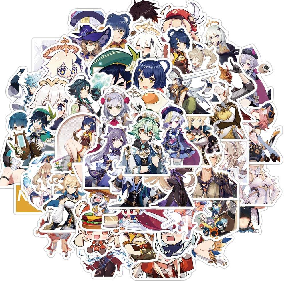 Bộ 50 miếng dán trang trí xe đạp/Laptop/va li/ván trượt/Laptop cỡ lớn