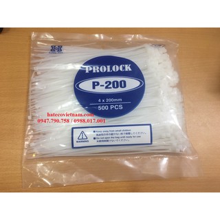 Dây thít size 4x200mm (Túi 500 chiếc) - Dây rút nhựa