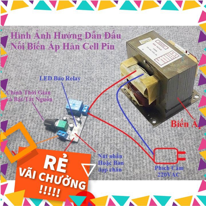 Mạch Timer hàn cell pin