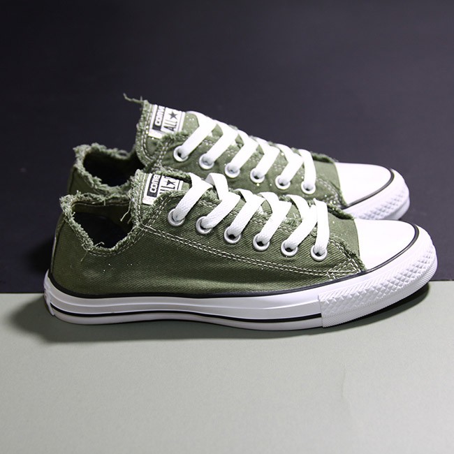 Giày Converse wash thấp cổ vải xanh CTVX55