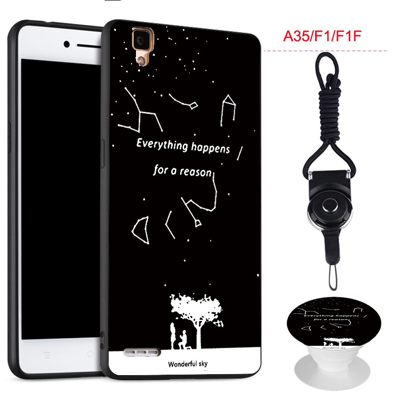 ốp điện thoại Phong Cách Hoạt Hình Có Giá Đỡ Và Dây Đeo Xinh Xắn Cho OPPO A35 2015/F1/F1f/F1w/F1fw