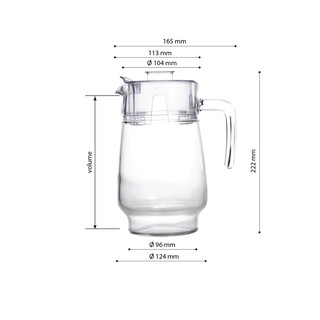 Bình nước thủy tinh Indonesia 1.6 lit