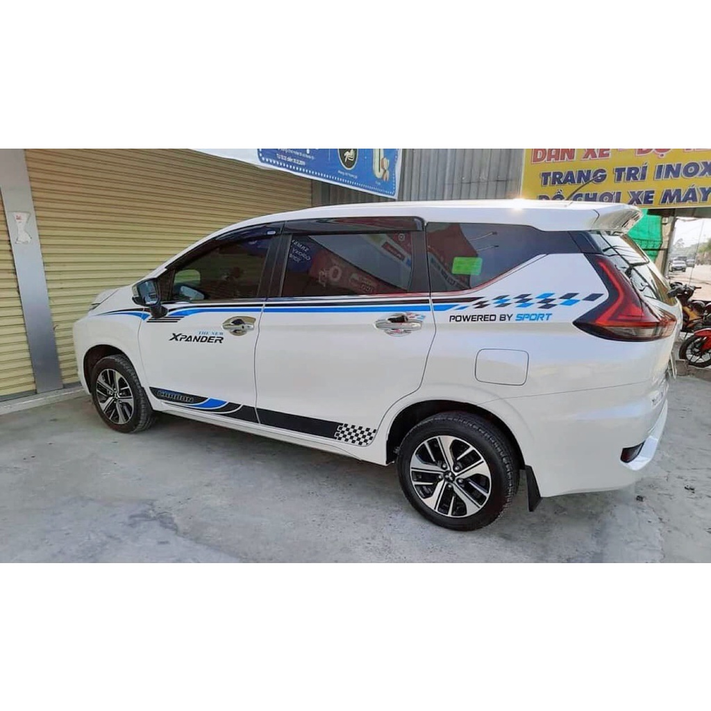 Xpander lên mẫu decal trang trí sườn xe thể thao, khỏe khoắn xe