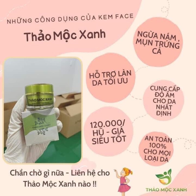 [Sẵn Hàng] Kem Face Thảo Mộc Xanh