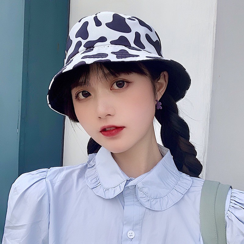 Mũ Bucket Bò Sữa Hot Trend 2 Mặt Tiện Lợi Chất Vải Cotton Dày Mịn Form Chuẩn Đẹp Phong Cách Ulzzang Unisex JUSSY
