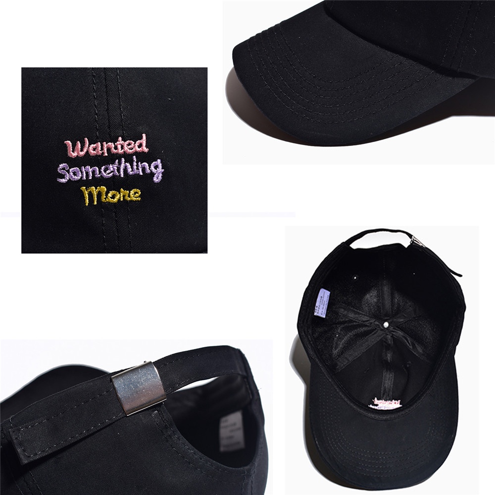 Mũ lưỡi trai thêu chữ phong cách Hàn Quốc với 5 màu tùy chọn