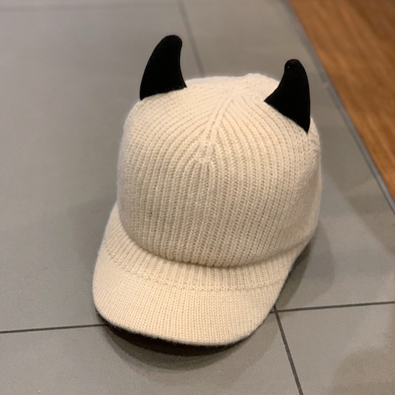 Mũ Lưỡi Trai Dệt Kim Đính Sừng Vịt Dễ Thương Dùng Trượt Tuyết / Leo Núi