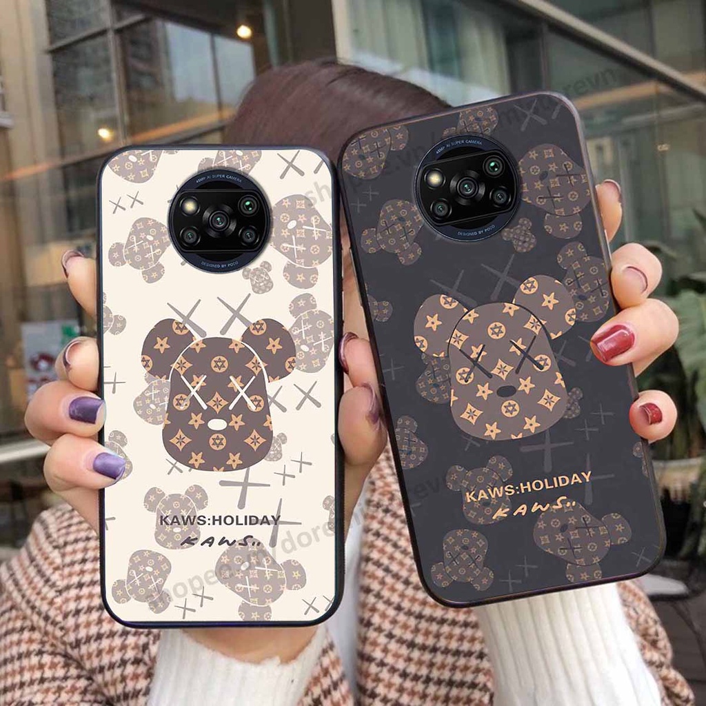 Ốp Xiaomi Poco X3 / Poco X3 Pro thể thao, bear brick, ốp lưng dẻo thời trang bền đẹp