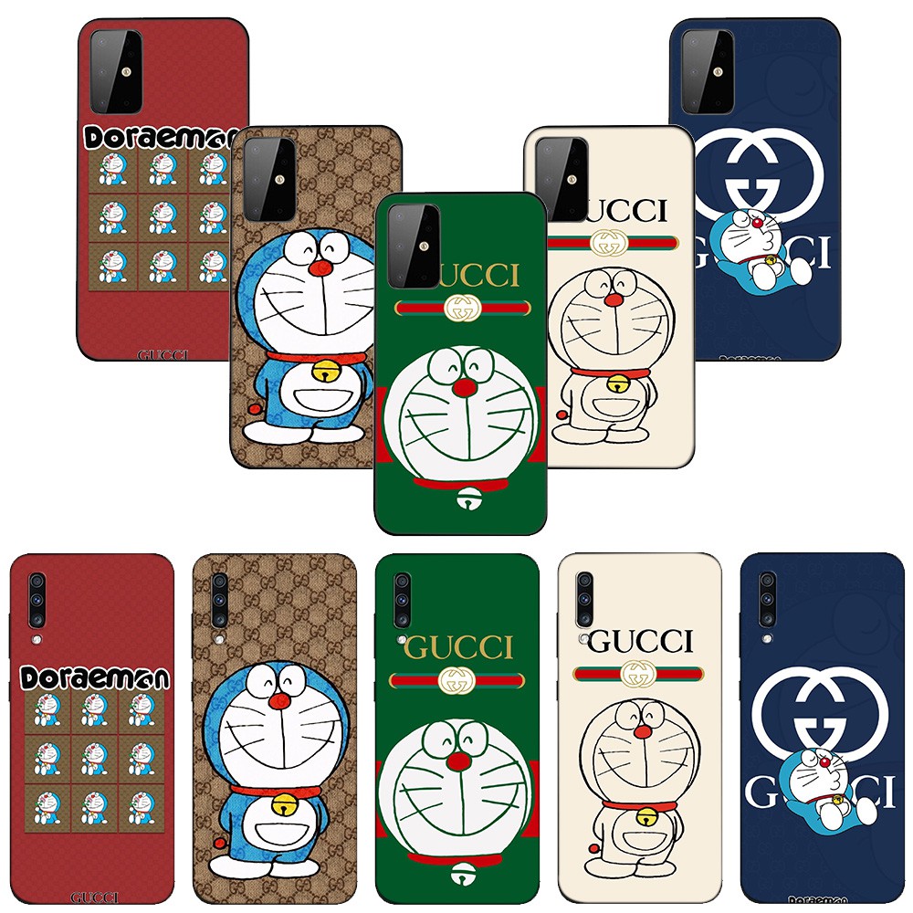 Samsung Galaxy S10 S9 S8 Plus S6 S7 Edge S10+ S9+ S8+ Protective Soft TPU Case MA16 Doraemon x Guci Pattern Cool Casing Soft Case