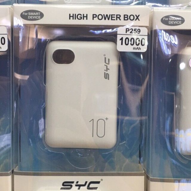 Pin sạc dự phòng 10000mah p259 syc chính hãng