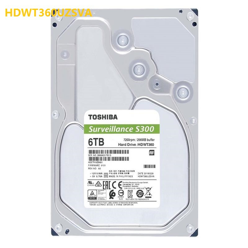 Ổ cứng HDD Toshiba S300 Surveillance 6TB - HDWT360UZSVA | BigBuy360 - bigbuy360.vn