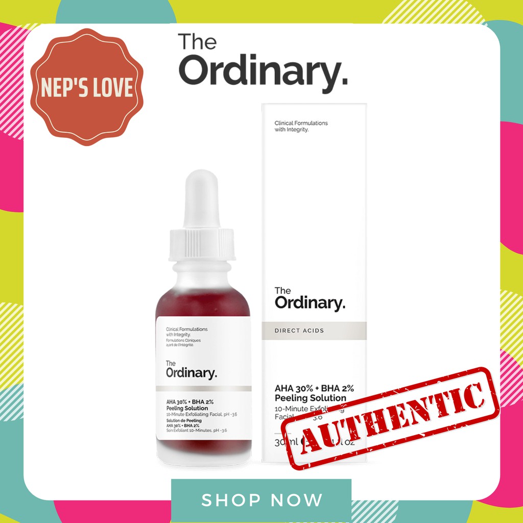 Serum tẩy tế bào chết hoá học AHA 30% + BHA 2% Peeling Solution_THE ORDINARY (BILL CANADA) 30ML