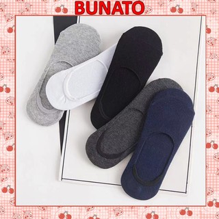 Tất lười nam Bunato cổ ngắn vớ có đệm gót chống tuột TN35