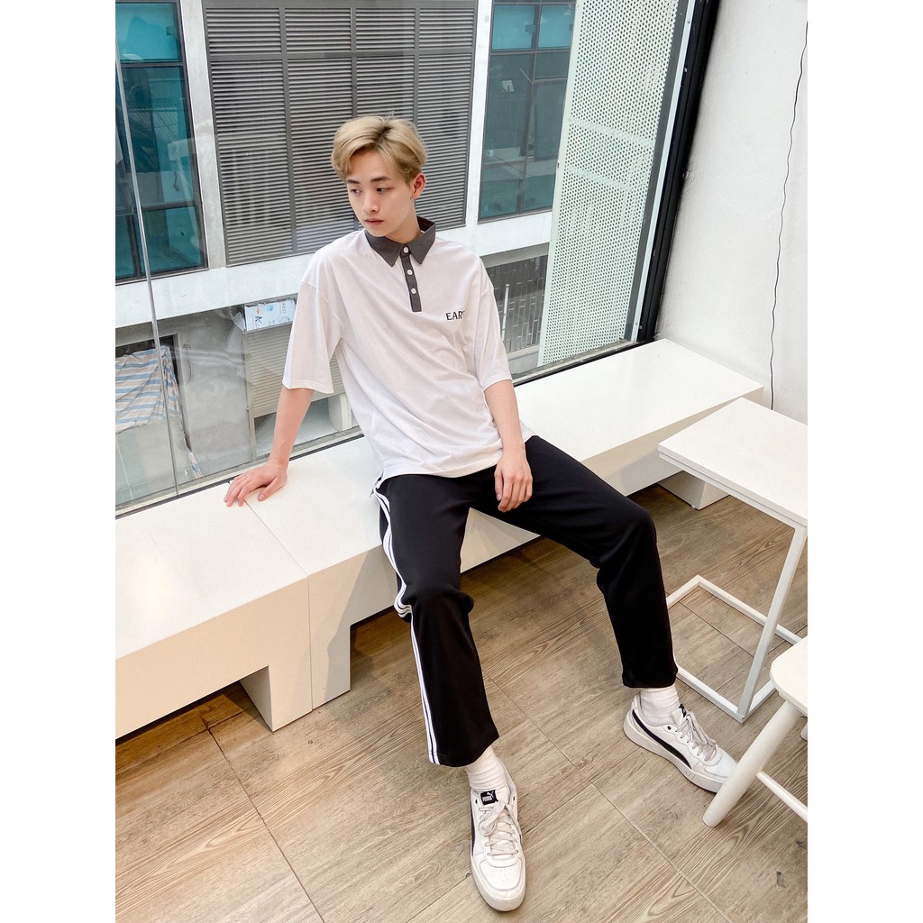 Áo polo oversize EARTHING , áo thun có cổ tay lỡ unisex , Odin Clothing | BigBuy360 - bigbuy360.vn