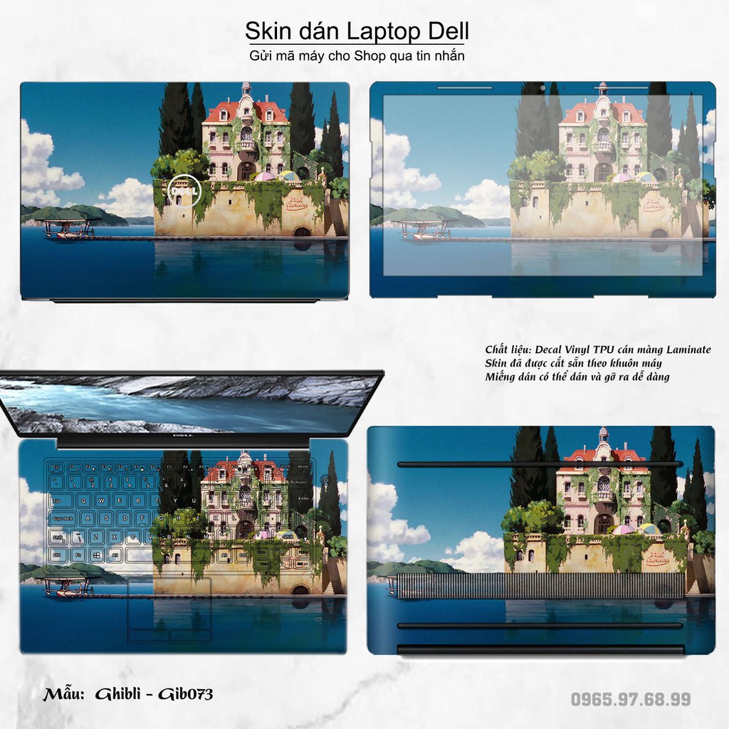 Skin dán Laptop Dell in hình Ghibli nhiều mẫu 11 (inbox mã máy cho Shop)