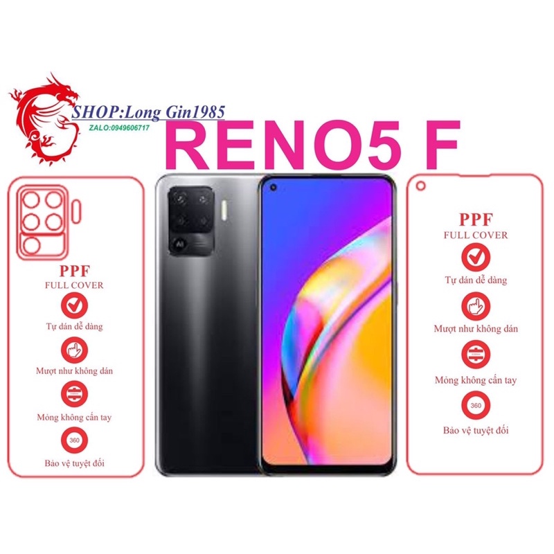 Oppo Reno 5 F miếng dán trong Ppf mặt sau và mặt trước chống va đập chống trầy xước