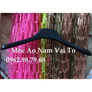 Móc Áo Nam 50 Chiếc Vai To Nhựa Đen GIÁ SỈ