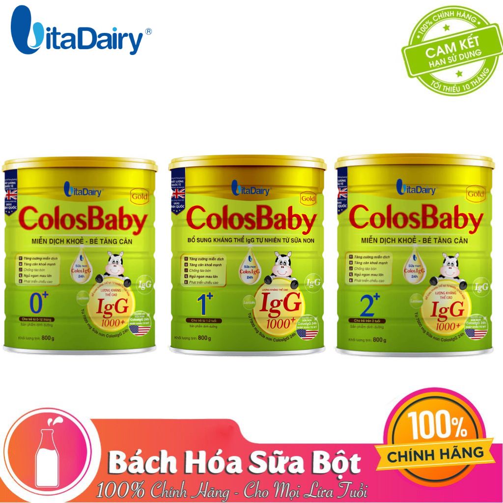 [Quét mã - Tích điểm đổi quà] Sữa bột ColosBaby Gold số 1+ (Lon 800g)