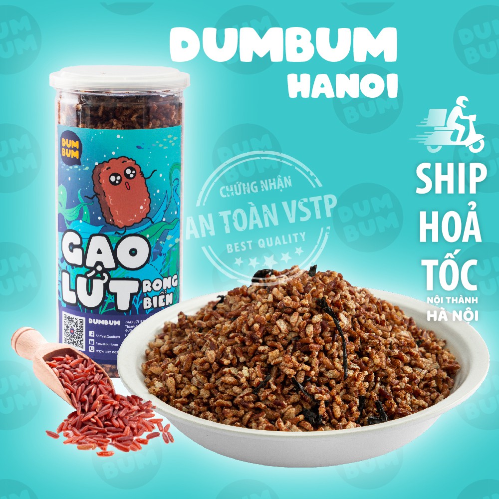 Gạo lứt rong biển 300g DumBum, đồ ăn vặt Hà Nội, vừa ngon vừa rẻ