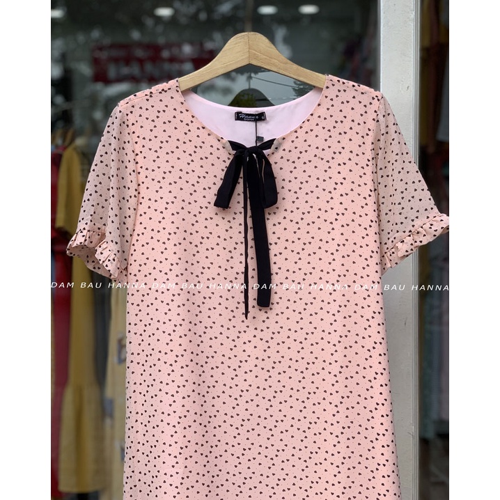 [SIZE 40-80KG] Đầm bầu công sở voan 2 lớp mềm mát mùa hè vải không nhăn có túi bên sườn có size fom A