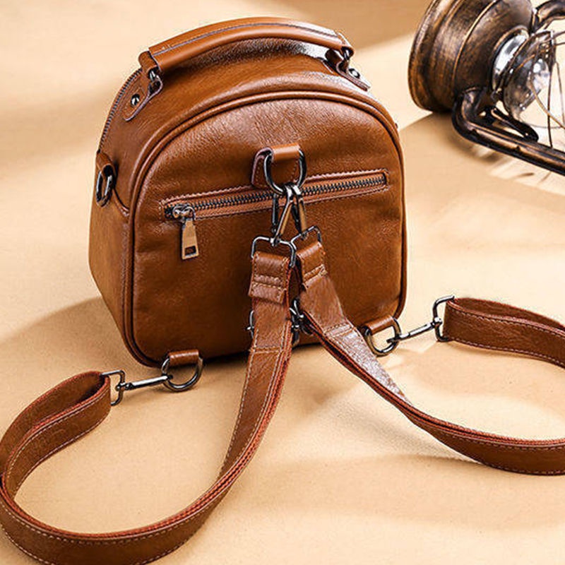 Balo đeo chéo Chuwanglin bằng da dáng nhỏ nhắn đơn giản cho nữ