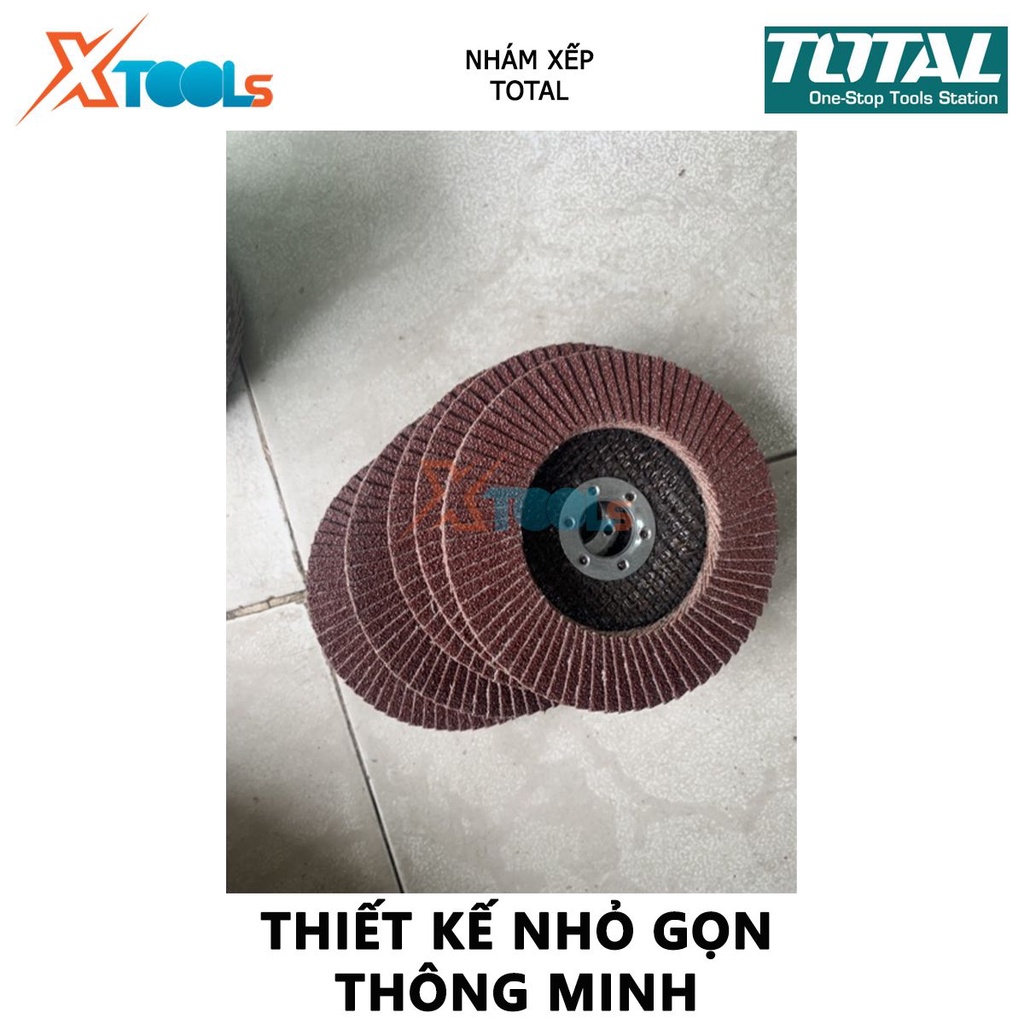 Nhám xếp TOTAL | đĩa nhám kích thước 100mm*16mm, P40 - P80 phù hợp đánh bóng thép, gang và tấm thép [CHÍNH HÃNG][XTOOLs]