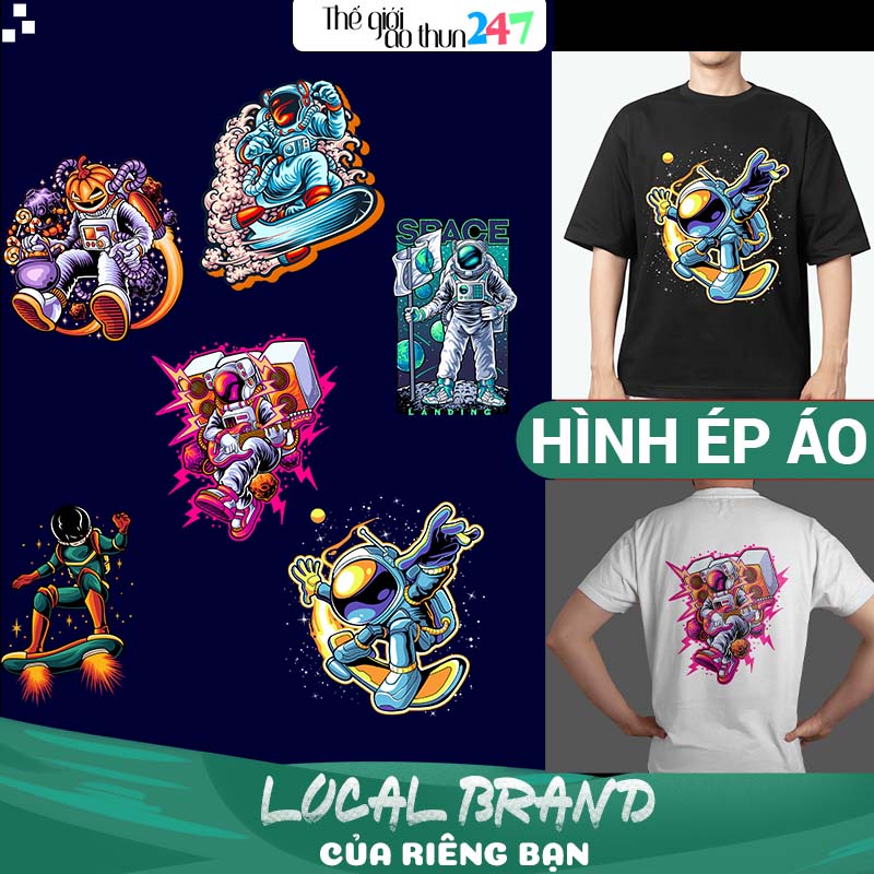 - Hình phi hành gia PH23 in bằng bàn ủi, bàn là