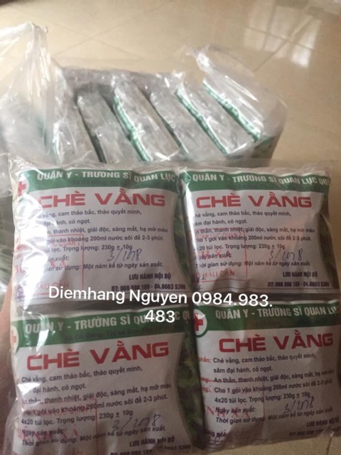 (Free ship)CHÈ vằng túi lọc Quân Y (LỢI SỮA+GIẢM CÂN).