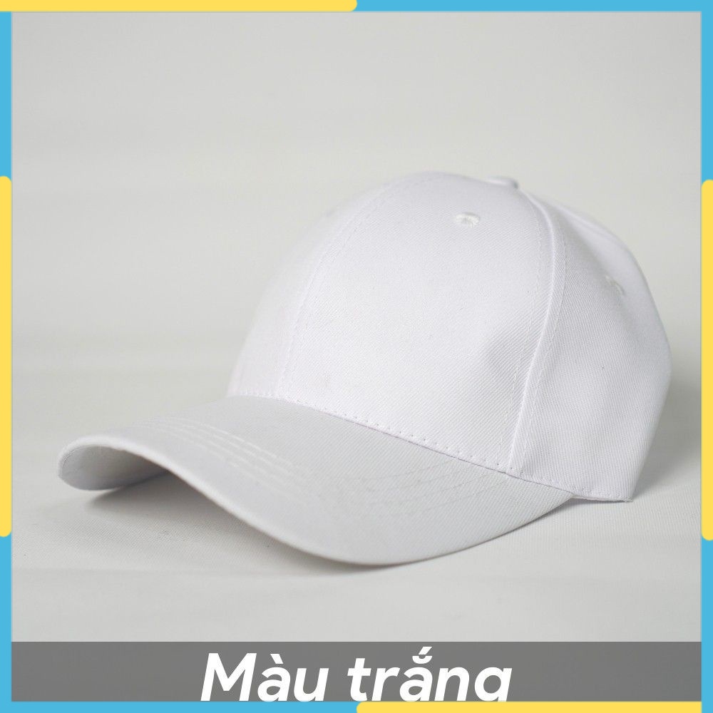 Mũ lưỡi trai trơn nam nữ nhiều màu.