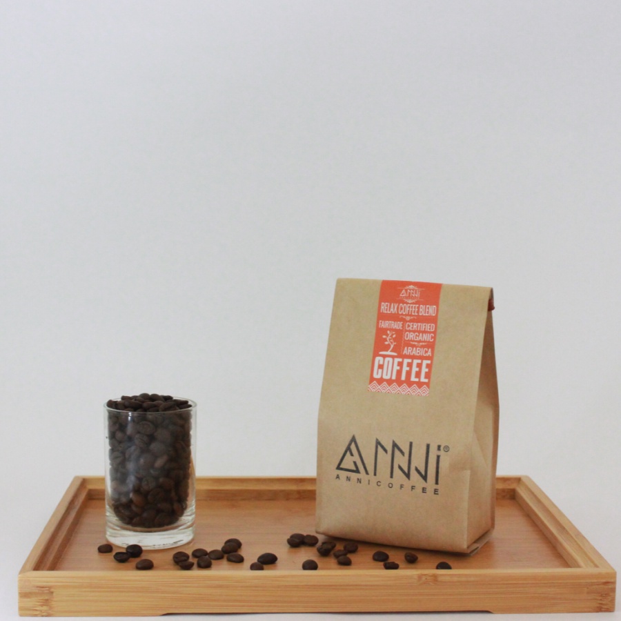 Cà phê rang mộc nguyên chất 100%, Arabica Cầu Đất và Robusta Buôn Mê Thuột gói 250g Anni Coffee, Relax Coffee Blend