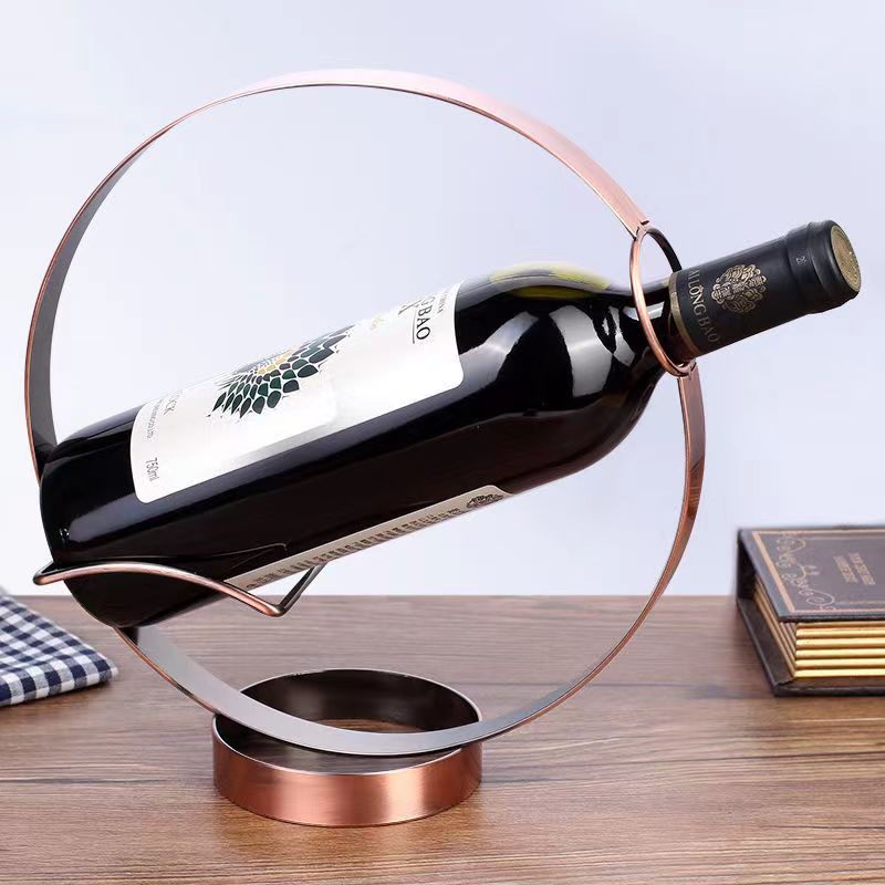 Giá Đỡ Trưng Bày Rượu Hình Tròn Bằng Sắt Phong Cách Châu Âu Hiện Đại Sáng Tạo Trang Trí Phòng Khách