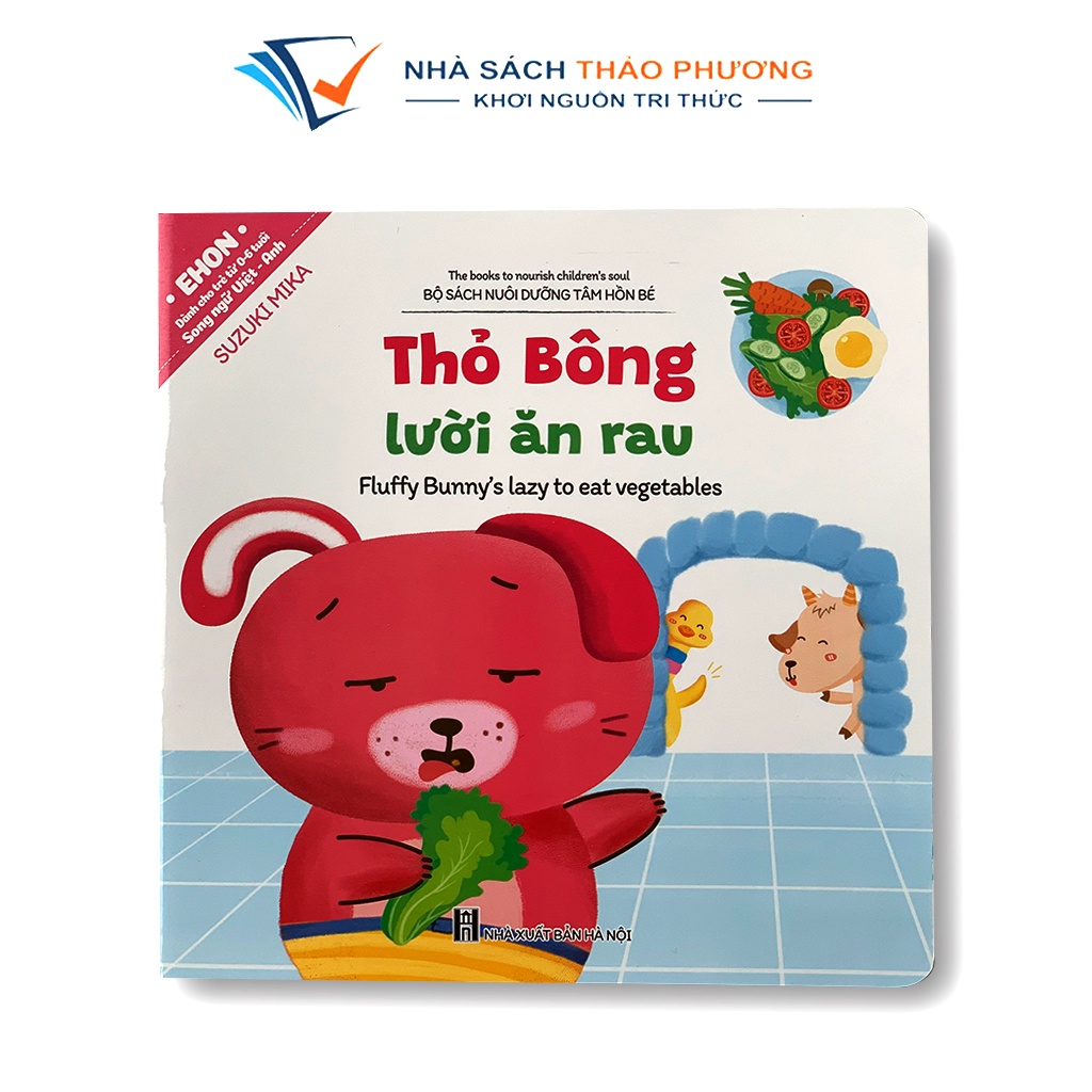 Sách - Bộ Ehon kĩ năng sống Thỏ Bông Song ngữ Việt Anh, Quét mã QR file nghe (Lẻ cuốn )