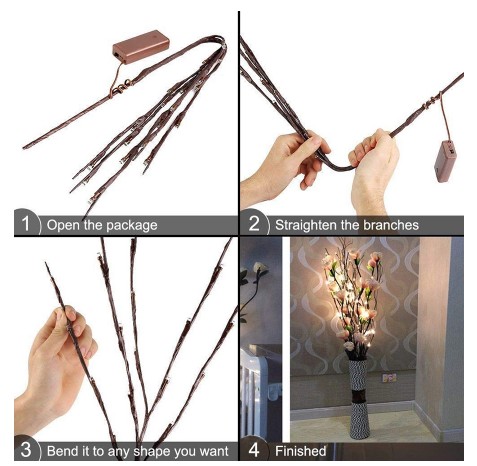 Đèn Led 20 / 100 Bóng Hình Cành Hoa Trang Trí