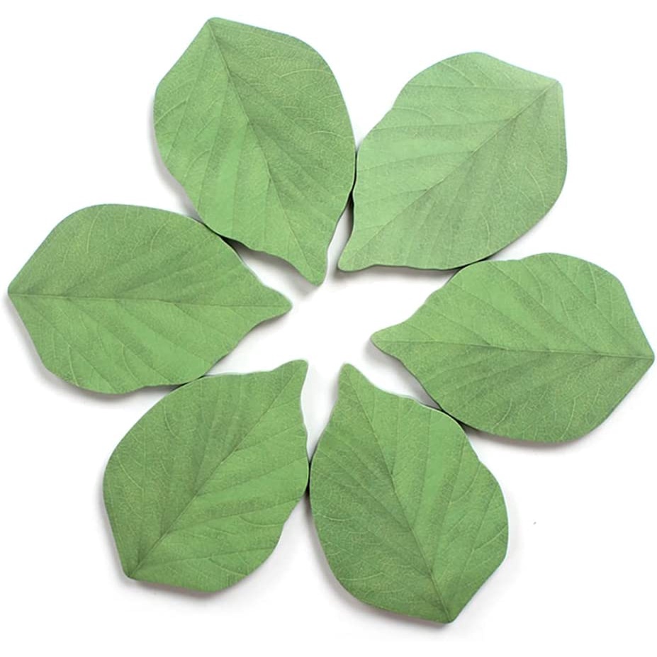 Set 50 Tờ Giấy Ghi Chú Họa Tiết Lá Cây Sáng Tạo