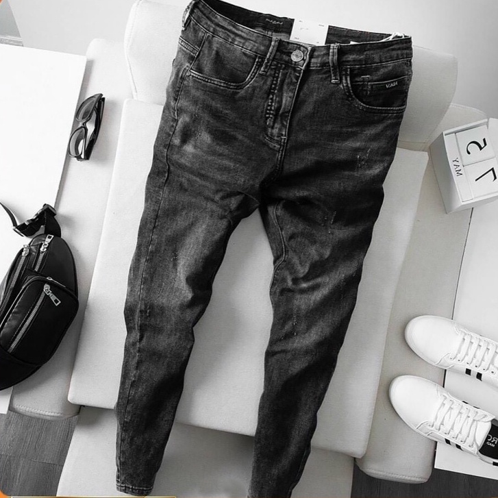 Quần jean nam xanh trơn chất bò cao cấp co dãn 4 chiều đẹp from dáng skinny mẫu mới thời trang cao cấp beautiulgilr K03