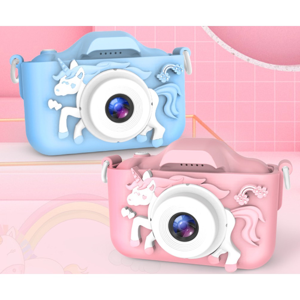 Máy Ảnh Đồ Chơi 20MP Kỹ Thuật Số Hình Kỳ Lân Pony Có Màn Hình 2 Inch 20MP 32GB Cho Bé