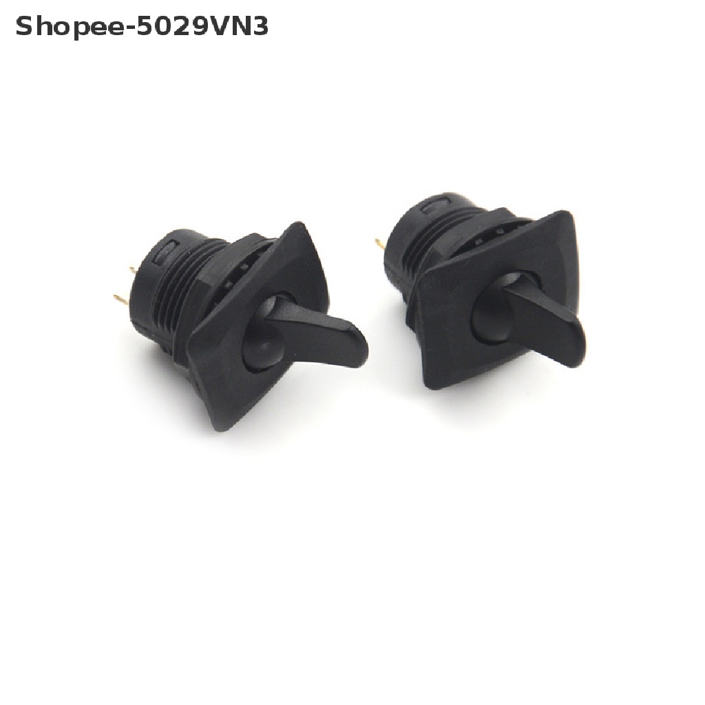Set 2 Công Tắc Tròn Màu Đen 3 Chấu 2 Vị Trí R13-402