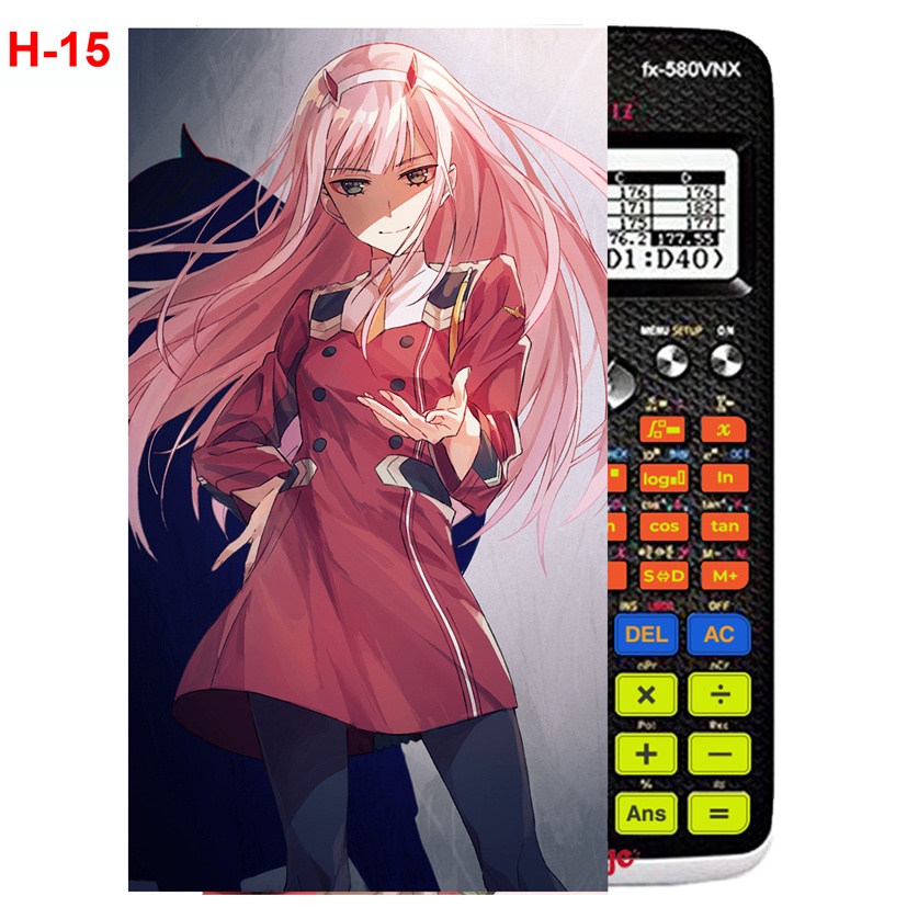 Decal Máy tính CASIO fx570, fx580 ....anime Darling in the FranXX - Chiến Trận Người Máy - DarliFra - DariFura