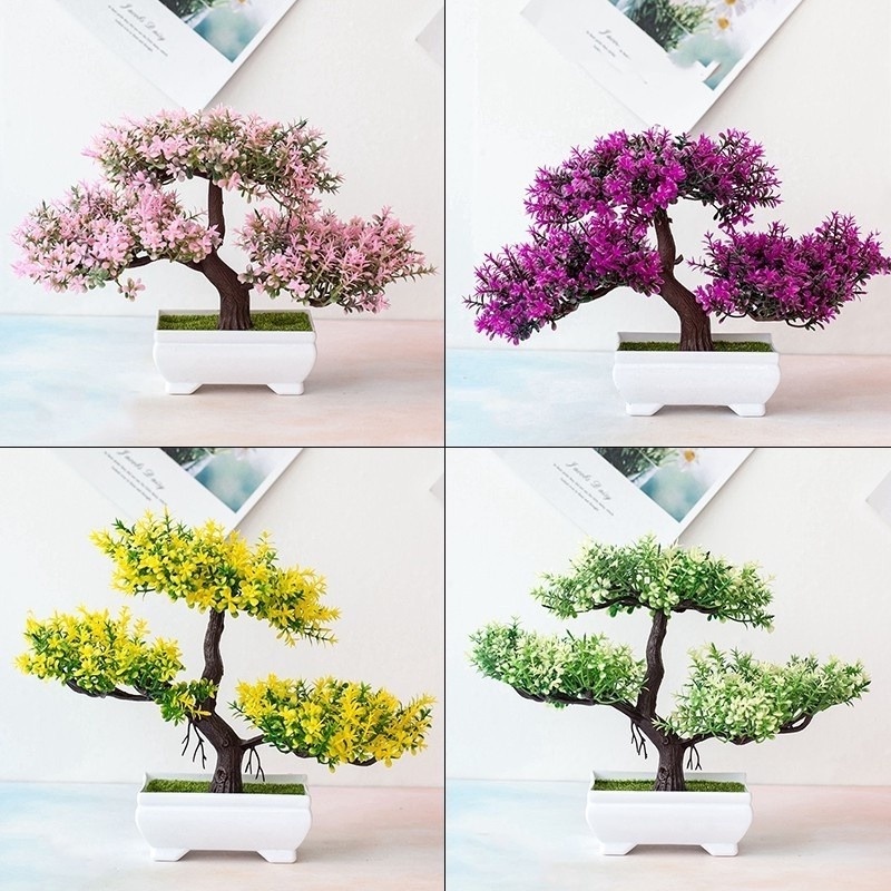 1 Chậu Cây Thông Nhân Tạo Bằng Nhựa Trang Trí Nhà Cửa