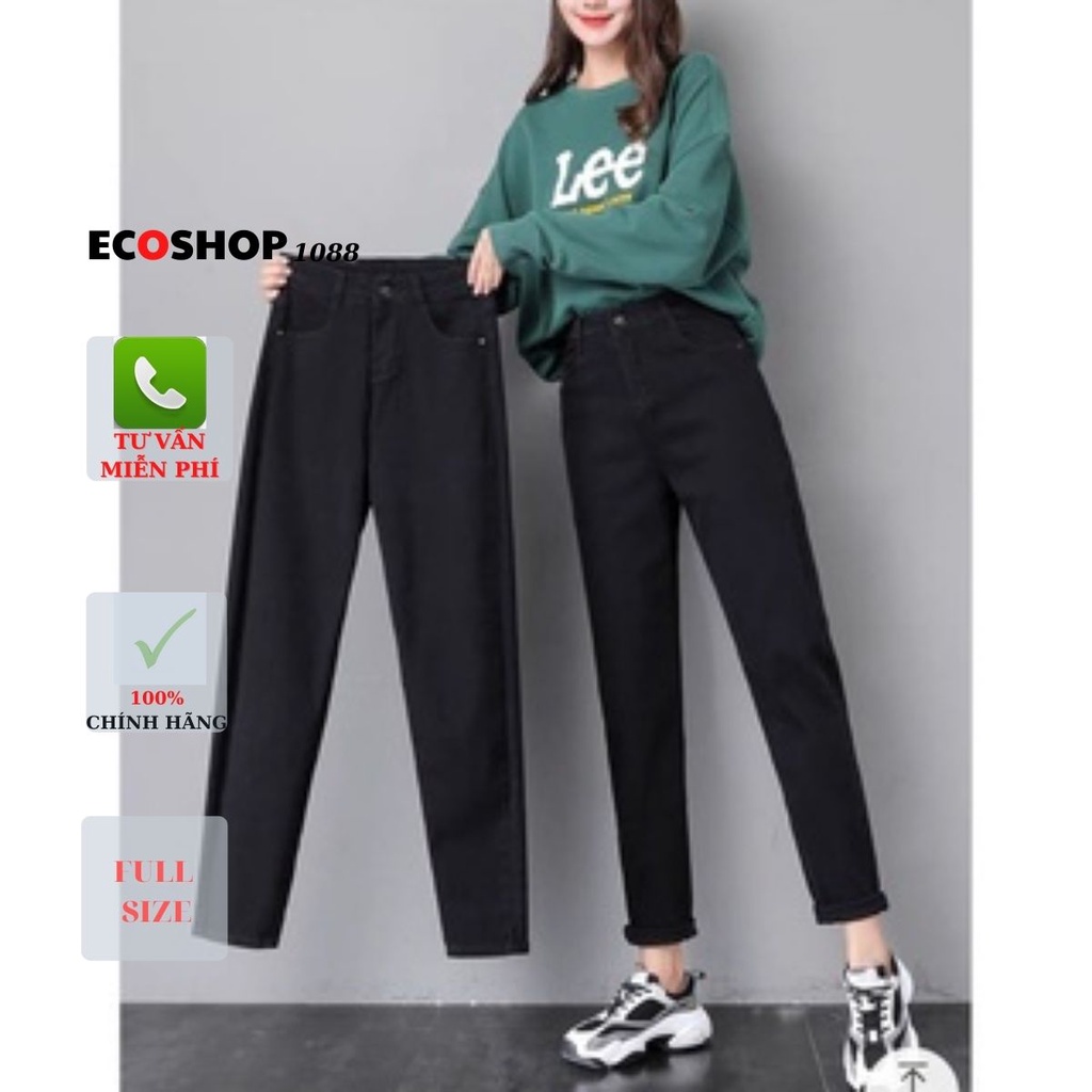 Quần bò baggy nữ đen quần jean baggy nữ quần jeans nữ lưng cao cạp cao 3 size S M L hot năm 2021 TQ Jean
