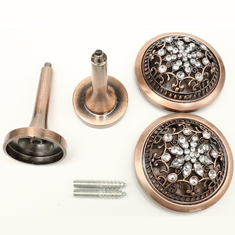 Set 2 Móc Treo Rèm Cửa Cổ Điển Kèm Ốc Vít Giá Đỡ