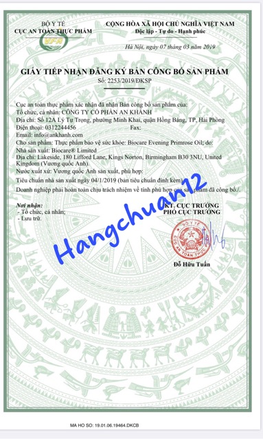 Tinh dầu hoa anh thảo Biocare hàng chính hãng