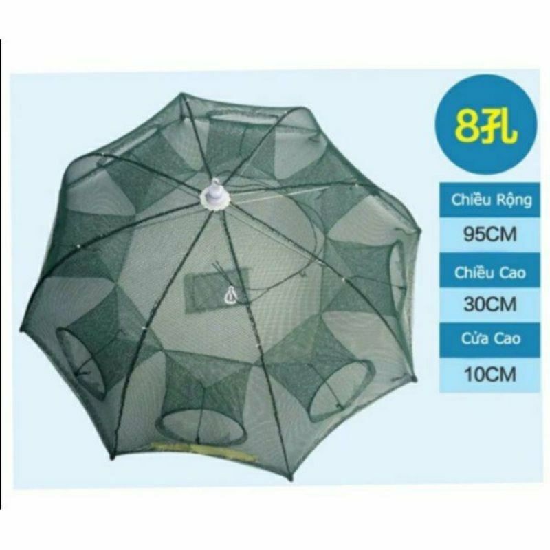 Lồng ô Bát Quái 8 cửa chuyên bắt cá, tôm, cua, lươn, trạch