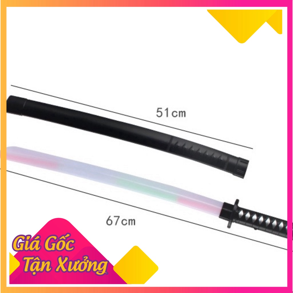 Kiếm katana chiếu sáng - công cụ giải trí kiếm Nhật kata nhựa có đèn và tiếng động Temo Toys