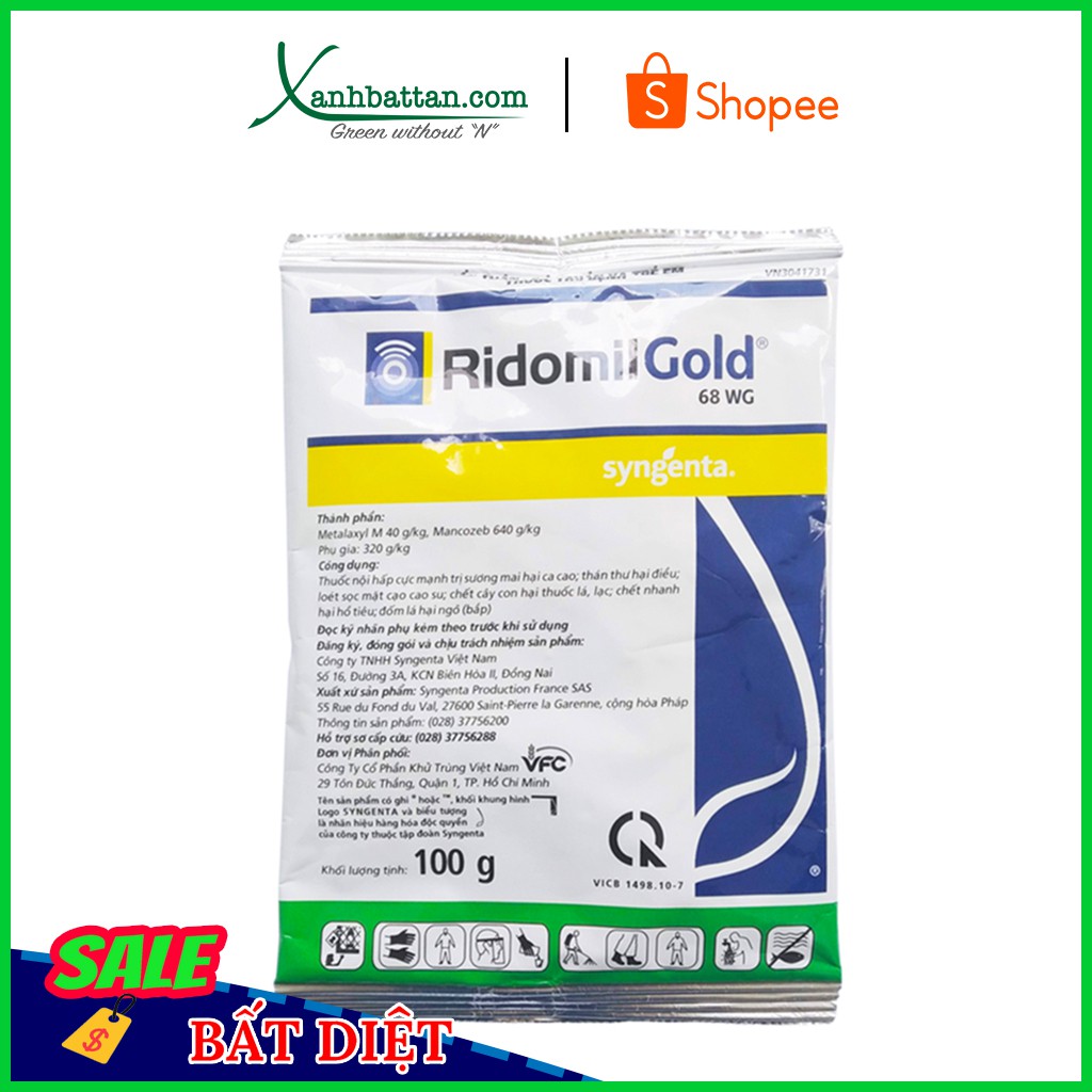 Chế Phẩm Trừ Nấm Bệnh Cho Phong Lan Ridomil Gold 68 WG