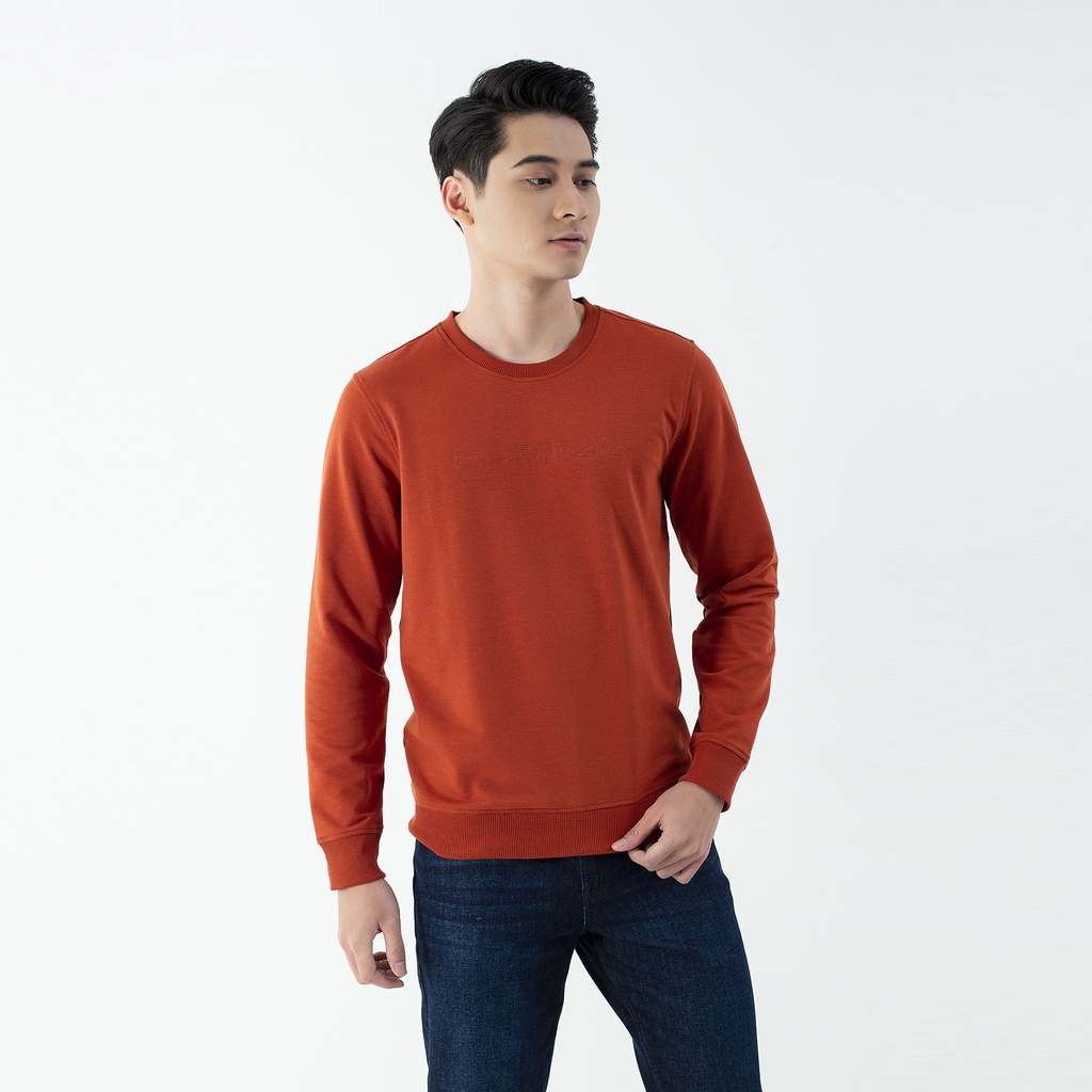 Áo nỉ thể thao , áo thu đông nam Aristino bo gấu , ngực thêu viền  ASW018W1