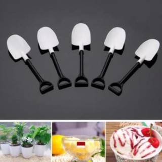 Muỗng nhựa hình xẻng mini múc bột múc kem màu sắc dễ thương tiện lợi 1k