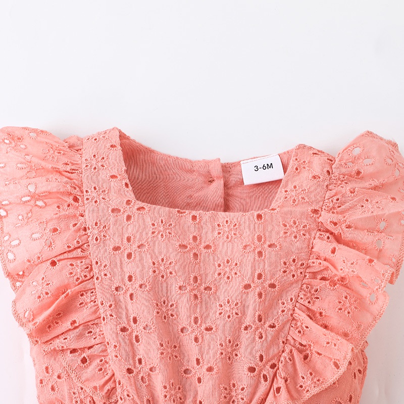 Body Tay Ngắn Cho Bé Gái Sơ Sinh 0-24 Tháng,Bodysuit Liền Thân Mùa Hè