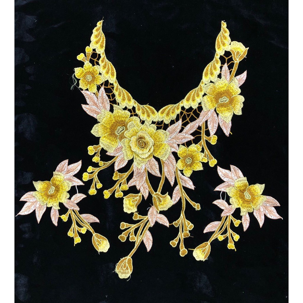 cổ ren thêu kèm tay mã DK031